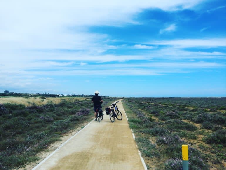 Cycling Ria Formosa Natural park, winter cycling, cycling nature, autumn cycling