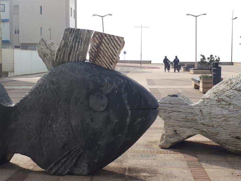 fish sculptures, cycling holidays
