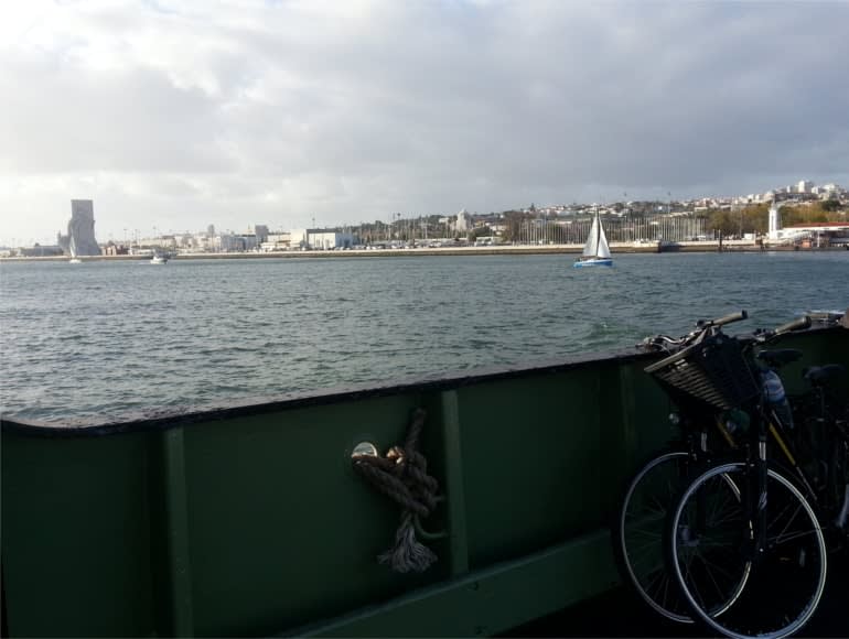 ferry crossing Tejo River