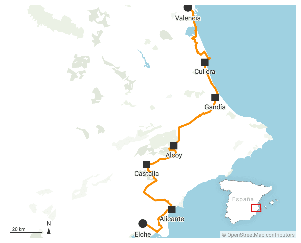 mapa elche valencia